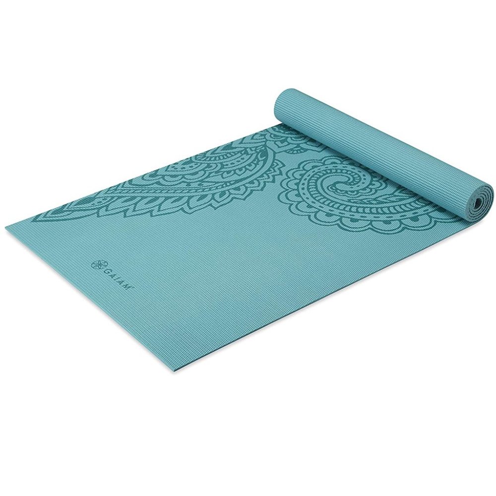 Premium GAIAM Yoga Mat for Exercise, Fitness & Pilates - Paisley Frost